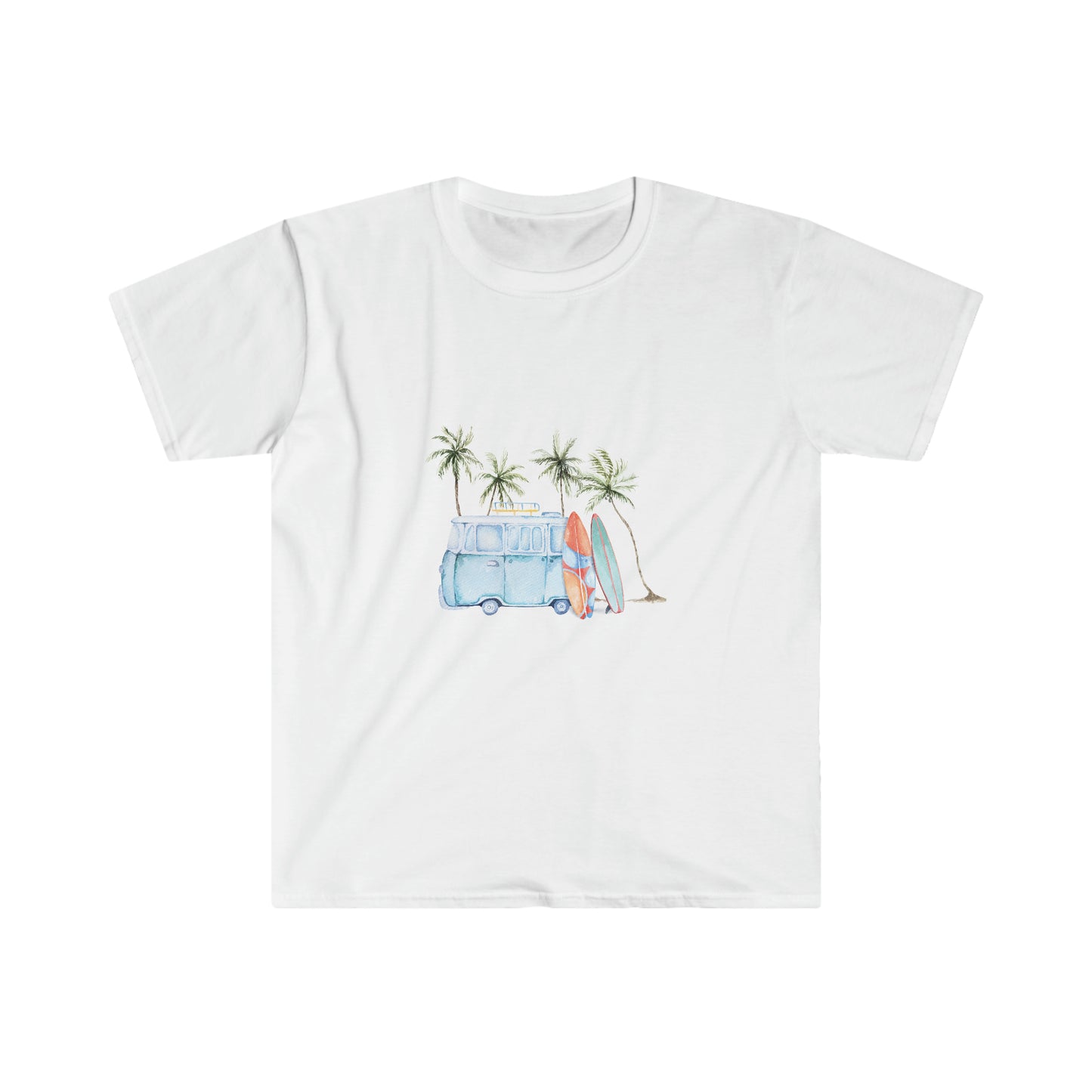 Unisex Softstyle T-Shirt with Surfwear Print
