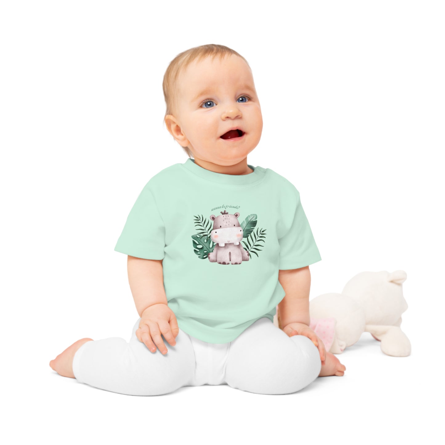 Eco-Friendly Baby T-Shirt, Little Hippo