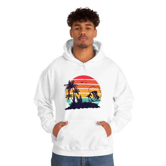 Unisex Heavy Blend™ Hooded Sweatshirt with Surfwear Print