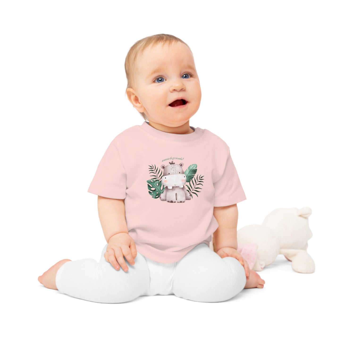 Eco-Friendly Baby T-Shirt, Little Hippo