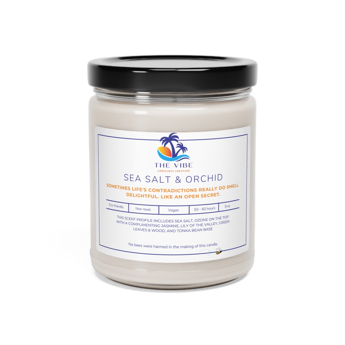 Sea Salt & Orchid, Quirky Scented Candle 9oz