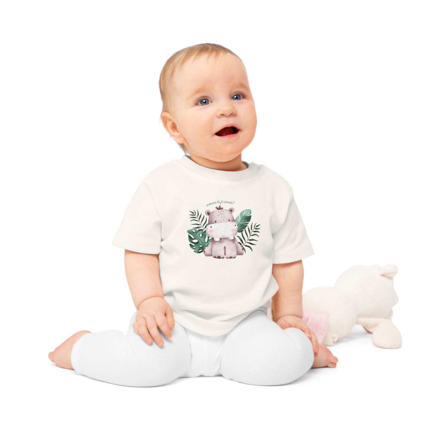 Eco-Friendly Baby T-Shirt, Little Hippo