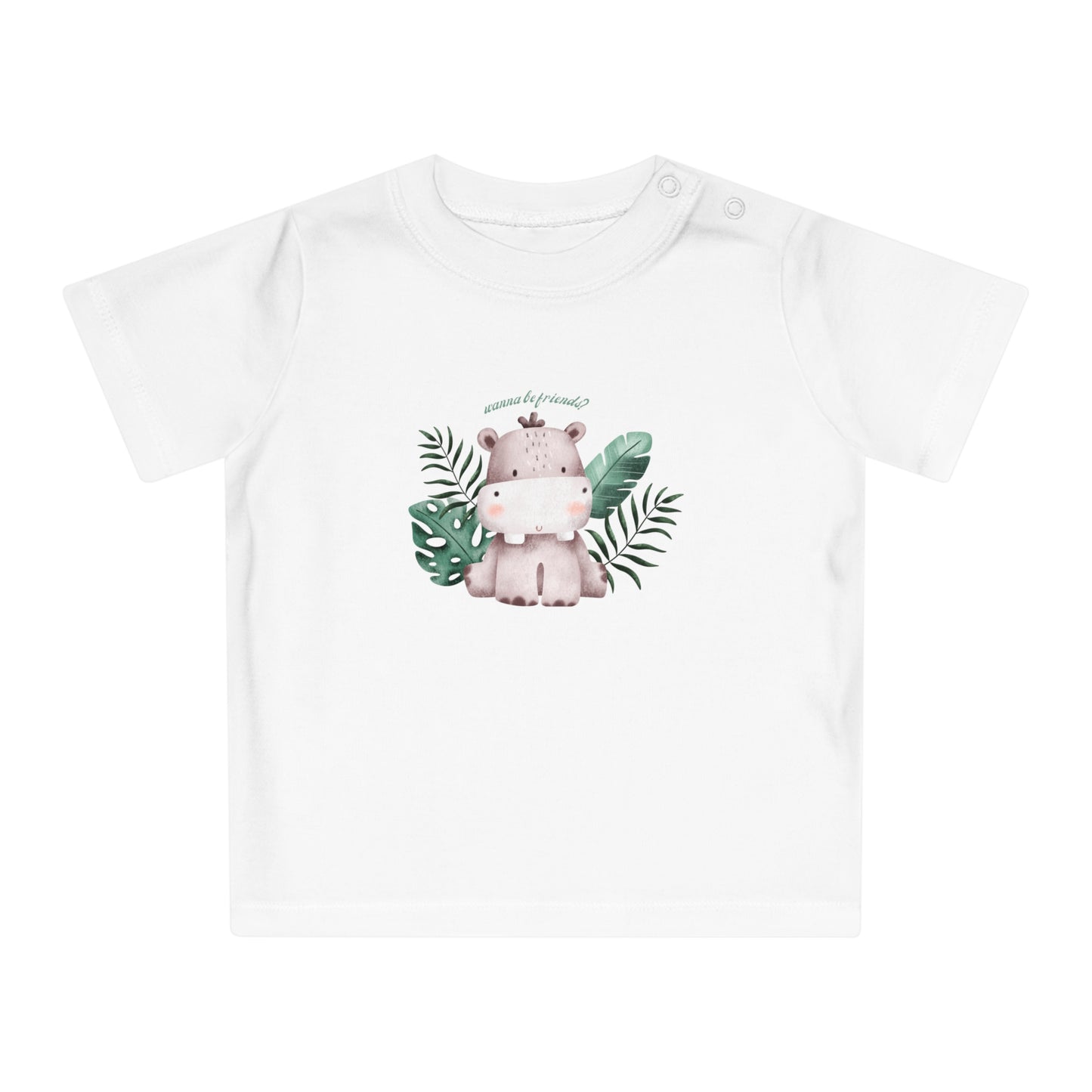 Eco-Friendly Baby T-Shirt, Little Hippo