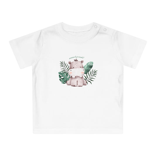 Eco-Friendly Baby T-Shirt, Little Hippo