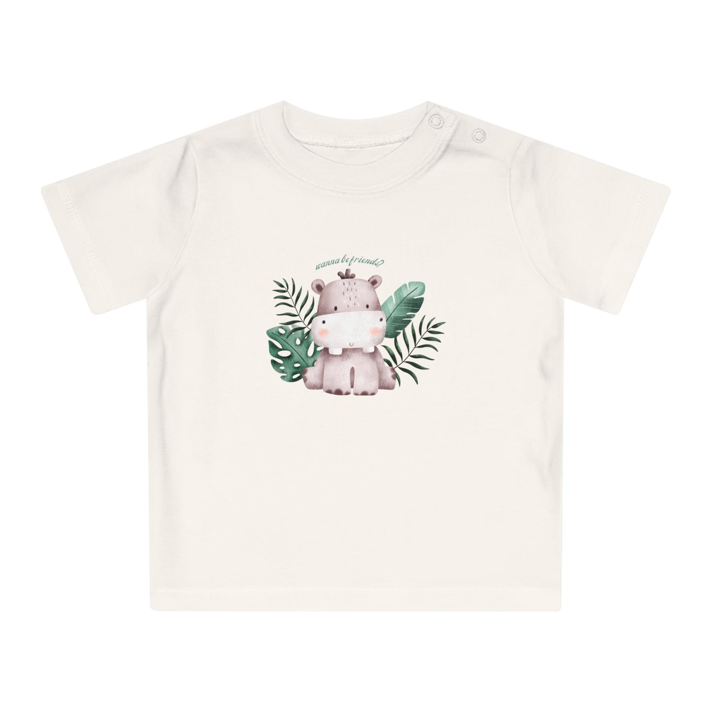 Eco-Friendly Baby T-Shirt, Little Hippo