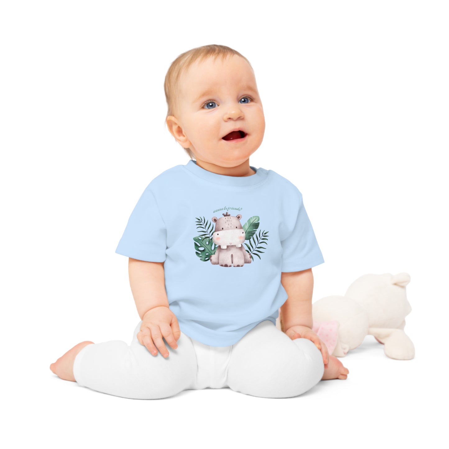 Eco-Friendly Baby T-Shirt, Little Hippo